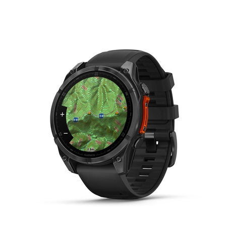 Garmin fēnix  8 – 47 mm AMOLED Slate Grey met zwarte siliconen band